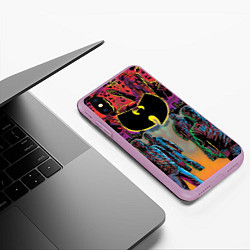 Чехол iPhone XS Max матовый Wu-Tang Clan: City, цвет: 3D-сиреневый — фото 2