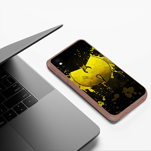 Чехол iPhone XS Max матовый Wu-Tang Clan: Yellow / 3D-Коричневый – фото 3