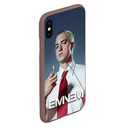 Чехол iPhone XS Max матовый Eminem Fire, цвет: 3D-коричневый — фото 2