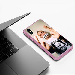 Чехол iPhone XS Max матовый Eminem: I am Rap, цвет: 3D-розовый — фото 2