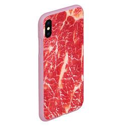 Чехол iPhone XS Max матовый Мясо, цвет: 3D-розовый — фото 2