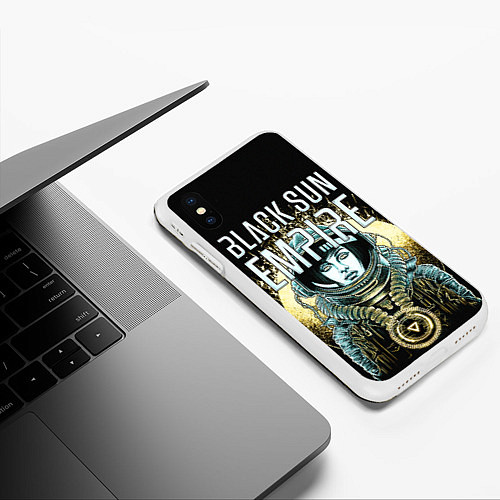 Чехол iPhone XS Max матовый Black Sun Empire / 3D-Белый – фото 3