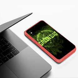 Чехол iPhone XS Max матовый Green Day: Acid Voltage, цвет: 3D-красный — фото 2