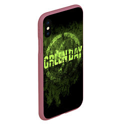 Чехол iPhone XS Max матовый Green Day: Acid Voltage, цвет: 3D-малиновый — фото 2
