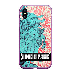 Чехол iPhone XS Max матовый Linkin Park: Sky Girl, цвет: 3D-фиолетовый