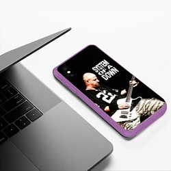 Чехол iPhone XS Max матовый System of a Down, цвет: 3D-фиолетовый — фото 2
