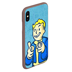 Чехол iPhone XS Max матовый Fallout: It's okey, цвет: 3D-коричневый — фото 2