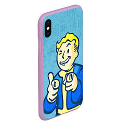 Чехол iPhone XS Max матовый Fallout: It's okey, цвет: 3D-сиреневый — фото 2