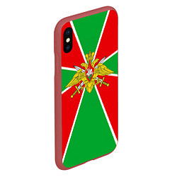 Чехол iPhone XS Max матовый Флаг ПВ, цвет: 3D-красный — фото 2