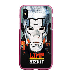 Чехол iPhone XS Max матовый Limp Bizkit: Faith Face, цвет: 3D-малиновый