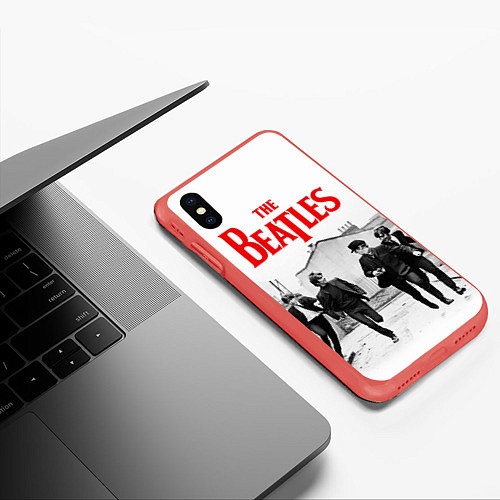 Чехол iPhone XS Max матовый The Beatles: Break / 3D-Красный – фото 3