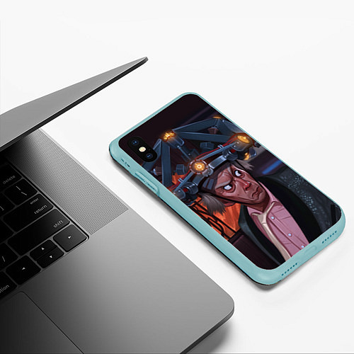 Чехол iPhone XS Max матовый Emmett Lathrop Brown / 3D-Мятный – фото 3