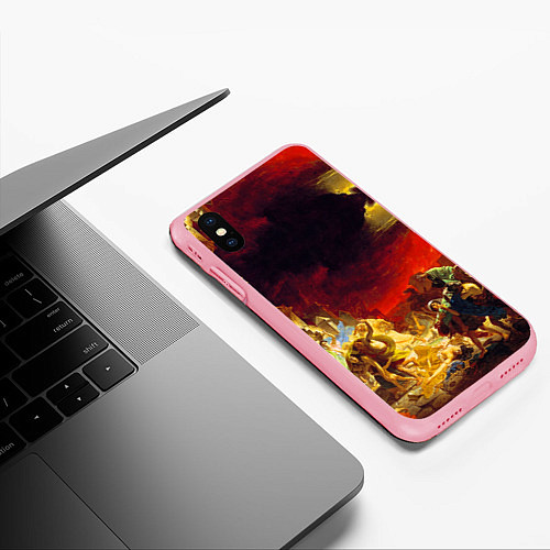 Чехол iPhone XS Max матовый Брюллов Последний день Помпеи / 3D-Баблгам – фото 3