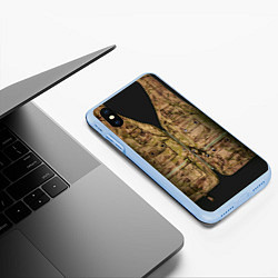 Чехол iPhone XS Max матовый Жилетка охотника, цвет: 3D-голубой — фото 2