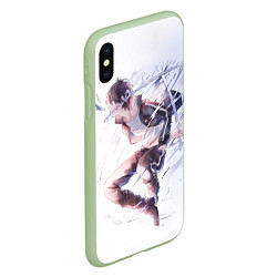 Чехол iPhone XS Max матовый Бездомный бог, цвет: 3D-салатовый — фото 2