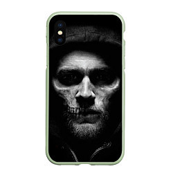 Чехол iPhone XS Max матовый Sons Of Anarchy, цвет: 3D-салатовый
