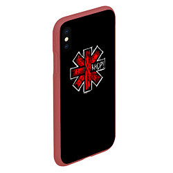 Чехол iPhone XS Max матовый RHCP Symbol, цвет: 3D-красный — фото 2