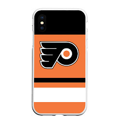 Чехол iPhone XS Max матовый Philadelphia Flyers, цвет: 3D-белый