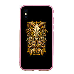 Чехол iPhone XS Max матовый Овен, цвет: 3D-розовый