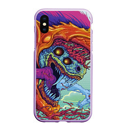 Чехол iPhone XS Max матовый CS:GO Hyper Beast, цвет: 3D-сиреневый