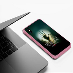 Чехол iPhone XS Max матовый X-files: Alien hand, цвет: 3D-малиновый — фото 2