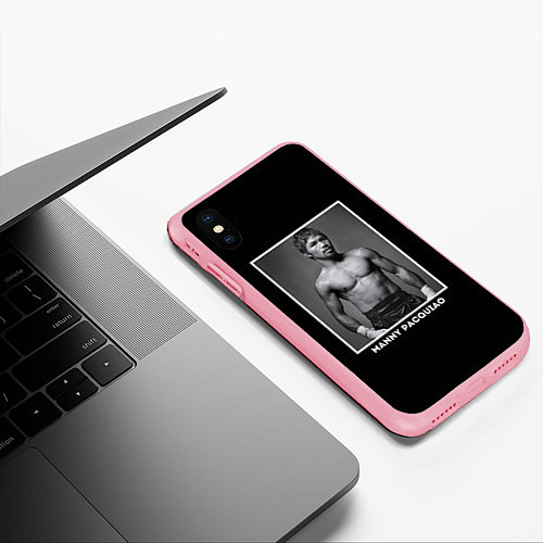Чехол iPhone XS Max матовый Manny Pacquiao: Photo / 3D-Баблгам – фото 3
