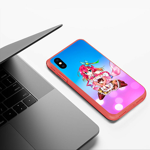Чехол iPhone XS Max матовый No Game No Life / 3D-Красный – фото 3