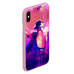 Чехол iPhone XS Max матовый Michael Jackson: Moon, цвет: 3D-розовый — фото 2