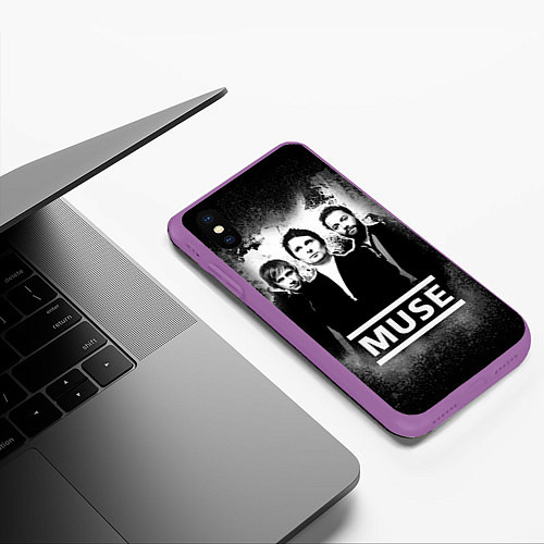 Чехол iPhone XS Max матовый Muse / 3D-Фиолетовый – фото 3
