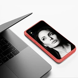 Чехол iPhone XS Max матовый Mono Jolie, цвет: 3D-красный — фото 2