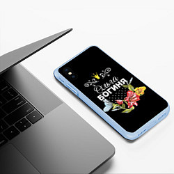 Чехол iPhone XS Max матовый Богиня Ольга, цвет: 3D-голубой — фото 2