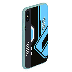 Чехол iPhone XS Max матовый CS:GO Vulcan, цвет: 3D-мятный — фото 2