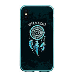 Чехол iPhone XS Max матовый Dreamcatcher, цвет: 3D-мятный