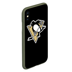 Чехол iPhone XS Max матовый Pittsburgh Penguins: Crosby, цвет: 3D-темно-зеленый — фото 2