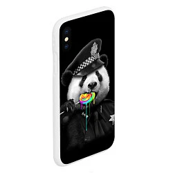 Чехол iPhone XS Max матовый Панда с карамелью, цвет: 3D-белый — фото 2
