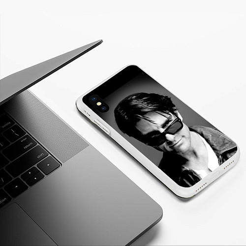 Чехол iPhone XS Max матовый Том Круз / 3D-Белый – фото 3