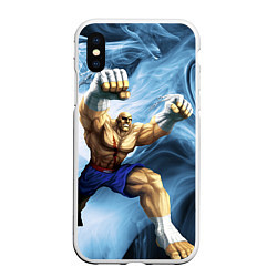 Чехол iPhone XS Max матовый Muay Thai Rage, цвет: 3D-белый