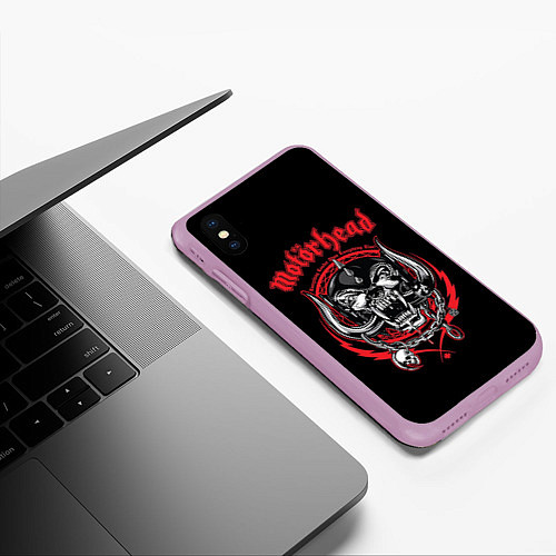 Чехол iPhone XS Max матовый Motorhead / 3D-Сиреневый – фото 3