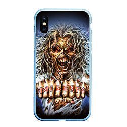 Чехол iPhone XS Max матовый Iron Maiden: Maidenfc, цвет: 3D-голубой