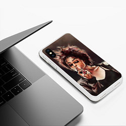 Чехол iPhone XS Max матовый Марла с сигаретой, цвет: 3D-белый — фото 2