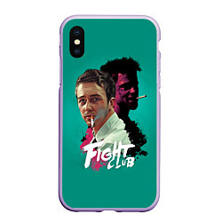 Чехол iPhone XS Max матовый Fight Club Stories, цвет: 3D-светло-сиреневый