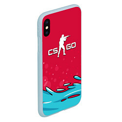 Чехол iPhone XS Max матовый CS:GO Water Elemental, цвет: 3D-голубой — фото 2