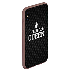 Чехол iPhone XS Max матовый Drama queen, цвет: 3D-коричневый — фото 2
