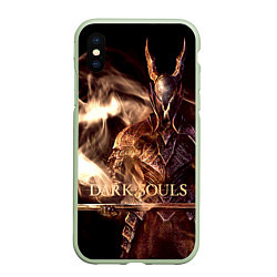 Чехол iPhone XS Max матовый Dark Souls, цвет: 3D-салатовый