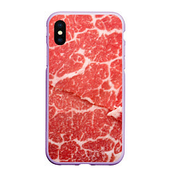 Чехол iPhone XS Max матовый Кусок мяса, цвет: 3D-сиреневый