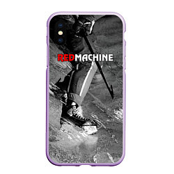 Чехол iPhone XS Max матовый Red maсhine, цвет: 3D-сиреневый