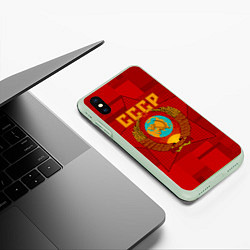 Чехол iPhone XS Max матовый СССР, цвет: 3D-салатовый — фото 2