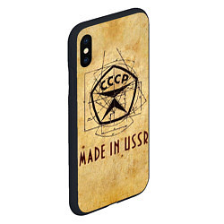 Чехол iPhone XS Max матовый Made in USSR, цвет: 3D-черный — фото 2