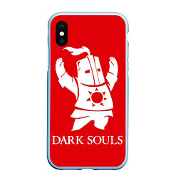 Чехол iPhone XS Max матовый Dark Souls, цвет: 3D-голубой