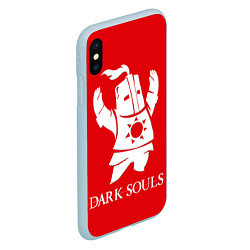 Чехол iPhone XS Max матовый Dark Souls, цвет: 3D-голубой — фото 2